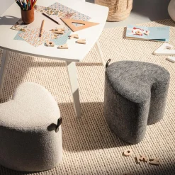 inny Puf mały serce szary ILLON