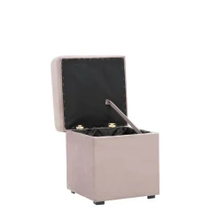 Pufy I Podnóżki| Puf otwierany TOP pudrowy róż