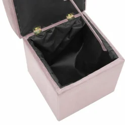 Pufy I Podnóżki| Puf otwierany TOP pudrowy róż