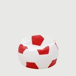 Dzieci Puf piłka biało-czerwony SPORT L