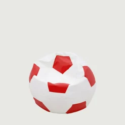 Dzieci Puf piłka biało-czerwony SPORT L