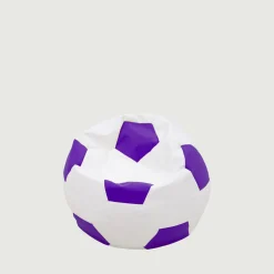 Pufy Dla Dzieci|Pufy I Podnóżki| Puf piłka biało-fioletowy SPORT L