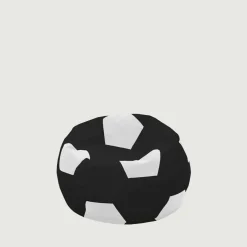 Dzieci Puf piłka czarno-biały SPORT L