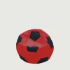 Pufy Dla Dzieci|Pufy I Podnóżki| Puf piłka czerwono-czarny SPORT M