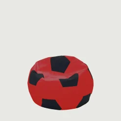 Pufy Dla Dzieci|Pufy I Podnóżki| Puf piłka czerwono-czarny SPORT M
