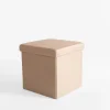 Pufy I Podnóżki| Puf składany beżowy 38x37.5 cm