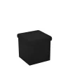 Pufy I Podnóżki| Puf składany BOUCLE czarny 38 cm