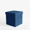 Puf składany niebieski 38x37.5 cm