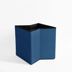 Puf składany niebieski 38x37.5 cm