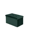 Puf składany z pojemnikiem ciemno zielony