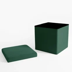 Pufy I Podnóżki| Puf składany zielony 38x37.5 cm