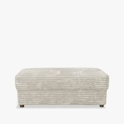 Pufy I Podnóżki| Puf sztruksowy kremowy NOEMI