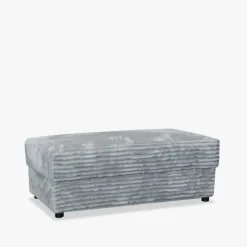 Pufy I Podnóżki| Puf sztruksowy szary NOEMI