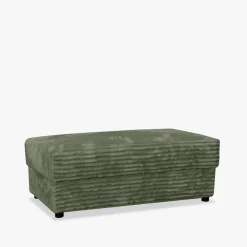 Puf sztruksowy zielony NOEMI