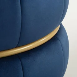 Puf welurowy granatowy TILINATI