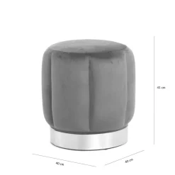 Pufy I Podnóżki| Puf welurowy morski TAZZISTO