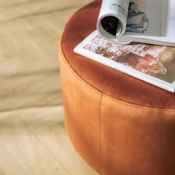 Puf z pikowaniem rudy TAMDIM