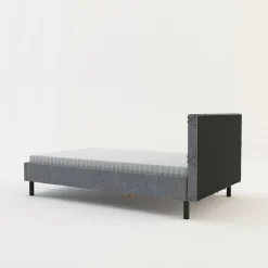 Rama łóżka szara BASIC ALBERTO 120x200 cm