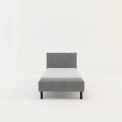 Łóżka Tapicerowane|Łóżka| Rama łóżka szara BASIC ALBERTO 90x200 cm