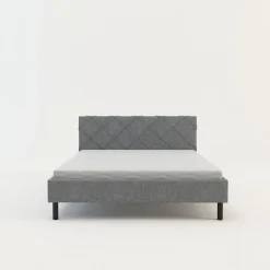 Rama łóżka szara BASIC ALBERTO 160x200 cm