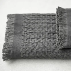 Texpol Ręcznik bambusowy antracytowy SOFT WAFEL BAMBOO SPA 80x160 cm