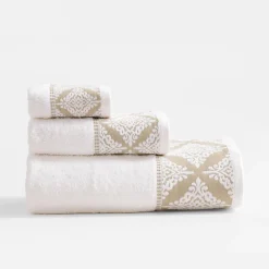 Ręczniki|Ręczniki|inny Ręcznik bawełniany biało-beżowy AGADIR 50x90 cm