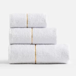 inny Ręcznik bawełniany biały GOLD NEW 50x90 cm