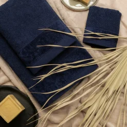 Ręczniki|Ręczniki| Ręcznik bawełniany ciemnoniebieski VITO 50x90 cm