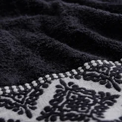 inny Ręcznik bawełniany czarno-biały AGADIR 50x90 cm