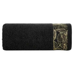 Eurofirany Ręcznik bawełniany czarny AGIS 70x140 cm