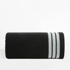 Ręczniki|Ręczniki|Eurofirany Ręcznik bawełniany czarny MADLEN 70x140 cm