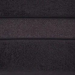 Ręczniki|Ręczniki|Eurofirany Ręcznik bawełniany do kąpieli czarny LIANA 70x140 cm