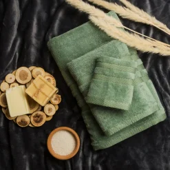 Ręczniki|Ręczniki| Ręcznik bawełniany do rąk zieleń CAROLINE 30x50 cm