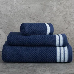 Ręczniki|Ręczniki|Eurofirany Ręcznik bawełniany granatowy MADLEN 50x90 cm