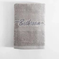 inny Ręcznik bawełniany jasnoszary FERRO 70x140 cm