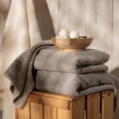 Ręczniki|Ręczniki| Ręcznik bawełniany jasnoszary BOVI 70x140 cm