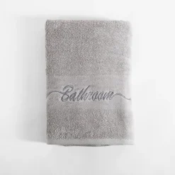 inny Ręcznik bawełniany jasnoszary FERRO 50x90 cm