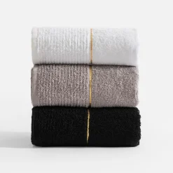 inny Ręcznik bawełniany jasnoszary GOLD NEW 70x140 cm