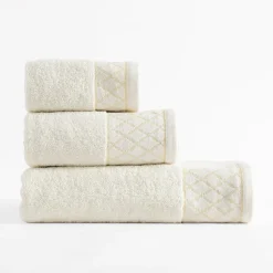 Ręczniki|Ręczniki|Eurofirany Ręcznik bawełniany kremowy LAYLA 50x90 cm