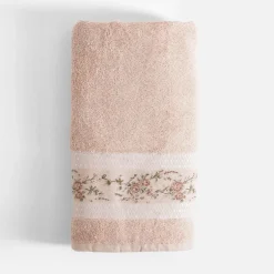 inny Ręcznik bawełniany pudrowy róż PROVENCE 70x140 cm