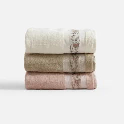 inny Ręcznik bawełniany pudrowy róż PROVENCE 70x140 cm