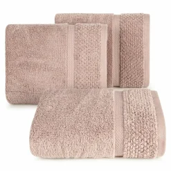 Eurofirany Ręcznik bawełniany pudrowy róż Vilia 50x90 cm