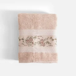 inny Ręcznik bawełniany pudrowy róż PROVENCE 50x90 cm