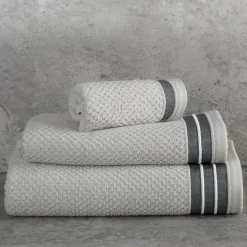 Eurofirany Ręcznik bawełniany srebrny MADLEN 30x50 cm