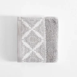inny Ręcznik bawełniany szaro-biały AGADIR 30x50 cm