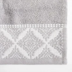 inny Ręcznik bawełniany szaro-biały AGADIR 30x50 cm