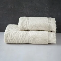 Ręczniki|Ręczniki|Texpol Ręcznik bawełniany z frędzlami naturalny SANTORINI 50x90 cm