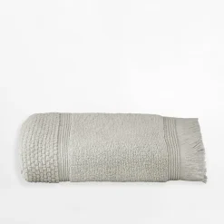 Ręczniki|Ręczniki|Texpol Ręcznik bawełniany z frędzlami srebrny SANTORINI 50x90 cm