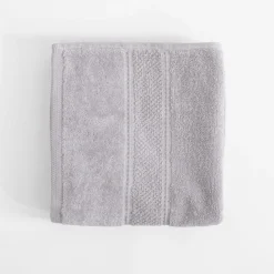 inny Ręcznik do twarzy bawełniany jasnoszary MARIO 50x90 cm