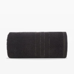 Eurofirany Ręcznik do twarzy z bordiurą czarny GALA 50x90 cm